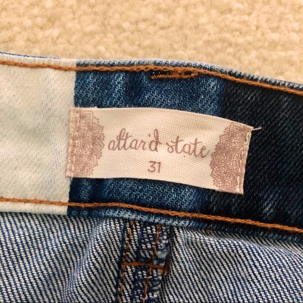 NEW Altar’d State Striped Denim Shorts - Picture 5 of 8
